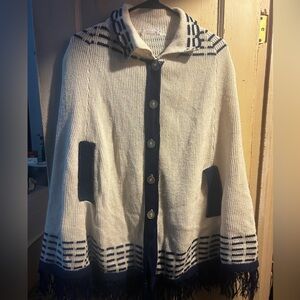 Vintage button down cape